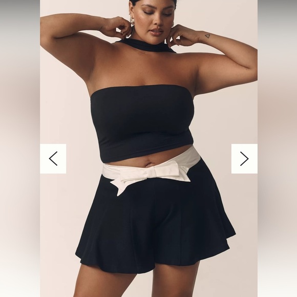 NWT Anthropologie Maeve Skirty Short Black and White Classic Evening Summer Date - Picture 15 of 16